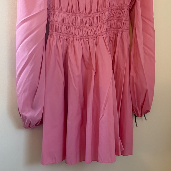 STAUD Pink Long-Balloon Sleeve Dress - Picture 13 of 13